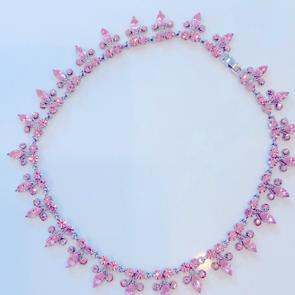 Pink and silver necklace